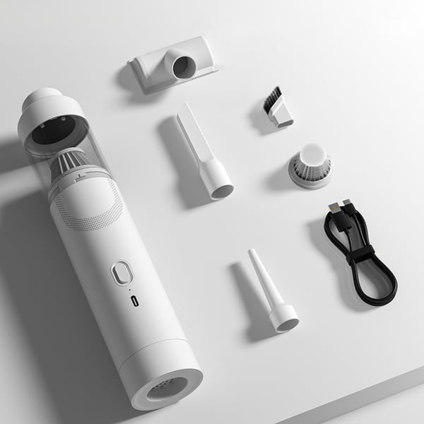 ShineLux Auto™️ V8 Mate Cordless Car Vacuum High Power 13000Pa/30AW White